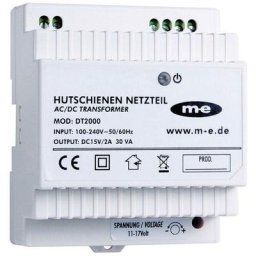 M-e Modern-electronics - dt 2000 Interphone Alimentation pour rail din blanc - blanc