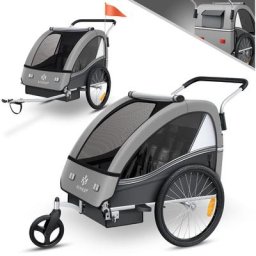 Remorque pour enfants Remorque de vélo Sport-RX 2en1 Fonction de running Remorque de vélo pour