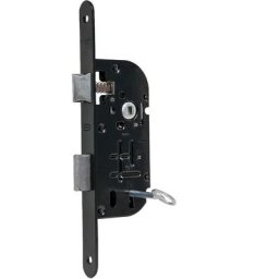 Serrure de Porte Noire à Encastrer Fermeture à cle Axe 40 mm à Larder Reversible