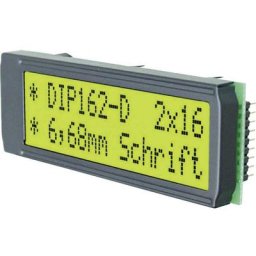 Display Visions - cran lcd vert jaune-vert (l x h x p) 68 x 26.8 x 10.8 mm EADIP162-DNLED