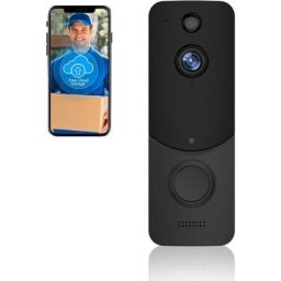 Caméra de sonnette vidéo WiFi sans fil, sonnette avec détection de vision nocturne de mouvement