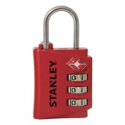 Stanley Since 1913 - 81141 393 401 Cadenas 30 mm tsa rouge avec serrure à combinaison W809882