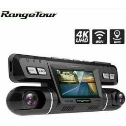 Caméra 170 Degrés Dash Cam 4K WiFi gps Range Tour + Carte Mémoire 128 Go - Double Lentille, Full hd