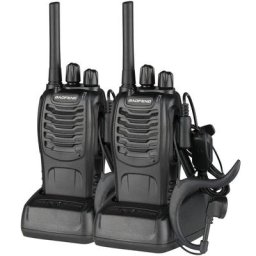 BF-88E 1500mAh Walkie-talkie en veille ultra-longue durée eu Standard Noir 2PCS - 2PCS