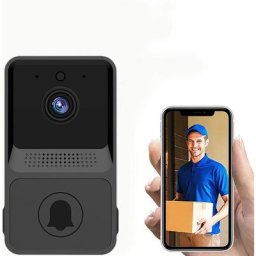 Sonnette vidéo sans fil, la sonnette intelligente compatible Alexa fonctionne avec Google