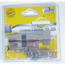 Bricorama - Cylindre de porte 30 x 30 mm barillet 3 cles Canon à bouton