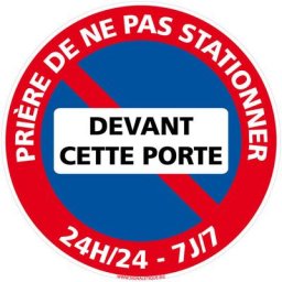 Panneau Interdiction de Stationner, Panneau de Signalisation Taille Standard 250 mm. Panneau