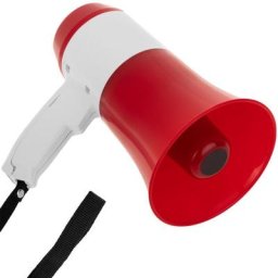 Mégaphone portable 15 w avec enregistrement de 120 secondes et batterie rechargeable