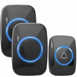 Sonnette radio portable étanche avec 2 récepteurs pour la prise, kit sonnette sans fil économique