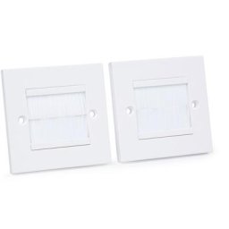 Oneconcept - Jeu de 2 cache-câbles env.86 x 86 mm - Blanc