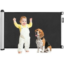 Barriere de Securite Retractable pour Bebes,Animaux Domestiques,Portes d'Escalier Extensible