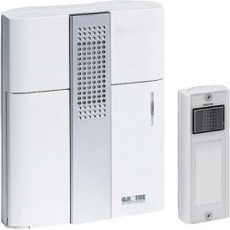 Grothe - 43305F Carillon sans fil Set complet avec porte-nom - blanc