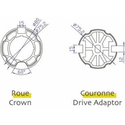 Avosdim - Adaptations moteur Axe ogive Ø78mm - pour Moteur ø45mm