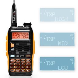 Radio double bande GT-3TP Mark iii 8W/4W/1W, haute puissance, avec chargeur de voiture, 1