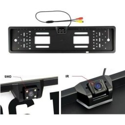 Housecurity - support de plaque d'immatriculation avec caméra de recul 4 led vision nocturne voiture