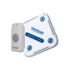 Ultra Secure - Sonnette 800 mètres sans fil - bouton autonome IP56 résistant aux intempéries &