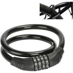 Cable Antivol Vélo, Verrouillage à Vélo Antivol, Anti vol Code à 4 Chiffres Antivol Pour Vélos,