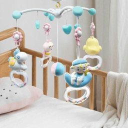 Bébé Mobile de Berceau Musical avec Projecteur de Fonction de Synchronisation et Lumières,Hochets