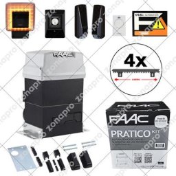 Faac - 746 kit pratique 600kg Avec Crémaillère Nylon Automatisme Portail Coulissant - mètres