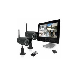 Thomson - Enregistreur vidéo sans fil écran couleur 9'' 4 voies 2 caméras sans fil 720p