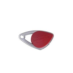 Badge électronique Intratone rouge - badge mifare en inox 08-0104 (ne se programme que par le