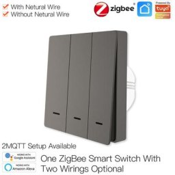 Merkmak - Interrupteur d'eclairage intelligent Tuya ZigBee 2mqtt, aucun fil neutre necessaire,