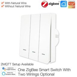 Merkmak - Interrupteur d'eclairage intelligent Tuya ZigBee 2mqtt, aucun fil neutre necessaire,