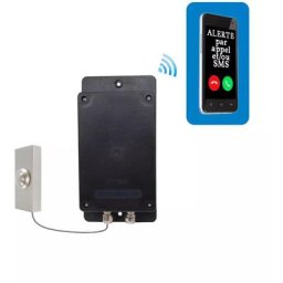 Sonnette gsm 100% autonome sur piles sans-fil portée illimitée - bouton déclenche alerte par appel