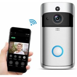 Wahaison - Sonnette vido sans fil WiFi pour iOS et Android (Argent)