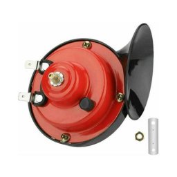 Klaxon de train 12 v 300 dB étanche pour moto camion train bateau voiture suv bateau - rouge