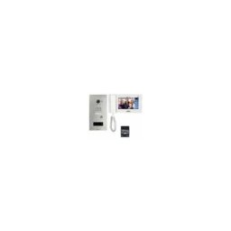 Kit vidéo accessibilité JPS4AEDFL avec platine inox encastrée jpdvfl, écran 7 tactile Aiphone