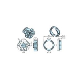 Adaptateur pour moteur standard - Modele : Deprat 60 - Diam moteur : 45 - Diamètre tube : 60 Becker