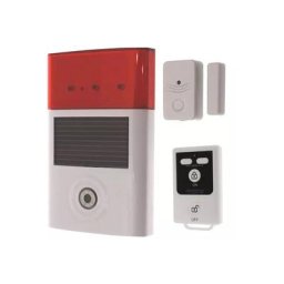 Ultra Secure - Kit alarme a bateau - autonome sans-fil sirène solaire + détecteur d'ouverture +