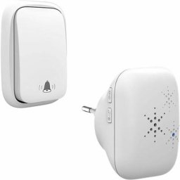 GP - Sonnette sans fil et sans pile extérieure étanche ip 65 neige pluie humidité, blanc