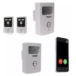 Ultra Secure - Kit 2 zones alarme gsm 3G sans-fil autonome - 2 détecteurs mouvement + 2 sirènes +