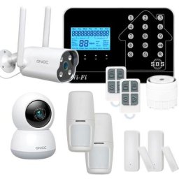 Lifebox - Kit Alarme maison connectée sans fil wifi Box internet et gsm Futura noire Smart Life et