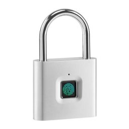 Serrure à empreinte digitale, 1 pièce argent Déverrouillage portable, serrure intelligente, serrure