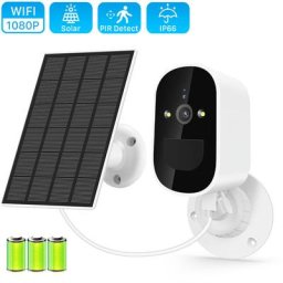 Camera de surveillance exterieure solaire ip Wifi hd 1080P Dispositif de securite sans fil avec