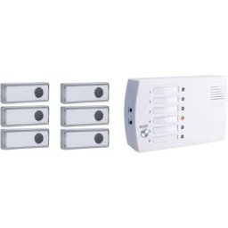 FRS-106.1 Sonnette sans fil Système dappel radio - blanc - M-e Modern-electronics