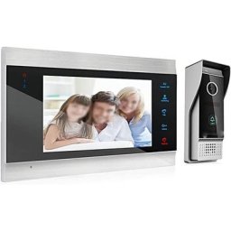 Système d'interphone vidéo filaire de 7 pouces avec caméra de téléphone de porte étanche, prise en