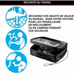Master Lock - Coffre-fort à combinaison électronique masterlock portable et compact - P008EML