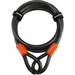 ValueMax Câble Antivol Vélo 213 cm x 12 mm, Antivol Vélo de Sécurité avec Revêtement PVC, Double