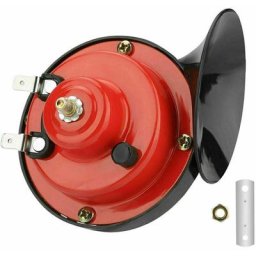 Klaxon de train 12 v 110 dB étanche pour moto camion train bateau voiture suv bateau - rouge