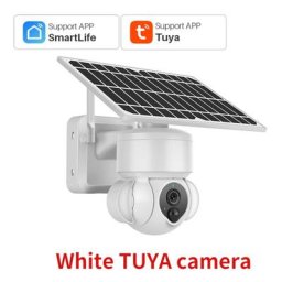 Camera solaire sans fil tuya WiFi avec panneau solaire 1080P Detection de mouvement pir Peut etre