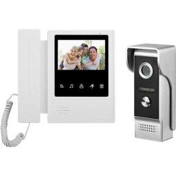 Sonnette d'interphone visuel de système de visiophone filaire de 4,3 pouces avec 1 moniteur + 1