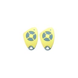 Intratone - Lot de 2 télécommandes 4 boutons htel200 jaune 09-0118 (ne se programme que par le
