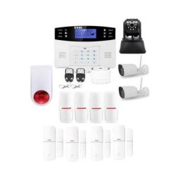 Pack alarme maison sans fil Wifi et gsm avec 12 accessoires et 3 caméras wifi