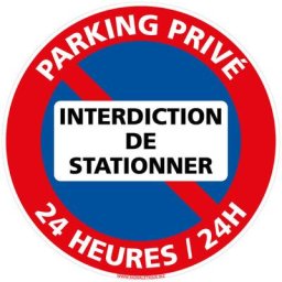Panneau Interdiction de Stationner, Panneau de Signalisation Taille Standard 250 mm. Panneau