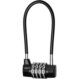 Cadenas à combinaison à 4 chiffres, cadenas à combinaison avec câble en acier allongé, cadenas à