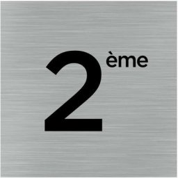 Signaletique.biz France - Pictogramme 2ème étage (Q1067). Signalisation Porte 150 x 150 mm.